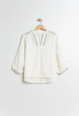 Indi and Cold Jimena Embroidered Cotton Blouse (FINAL SALE)
