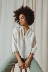 Indi and Cold Jimena Embroidered Cotton Blouse