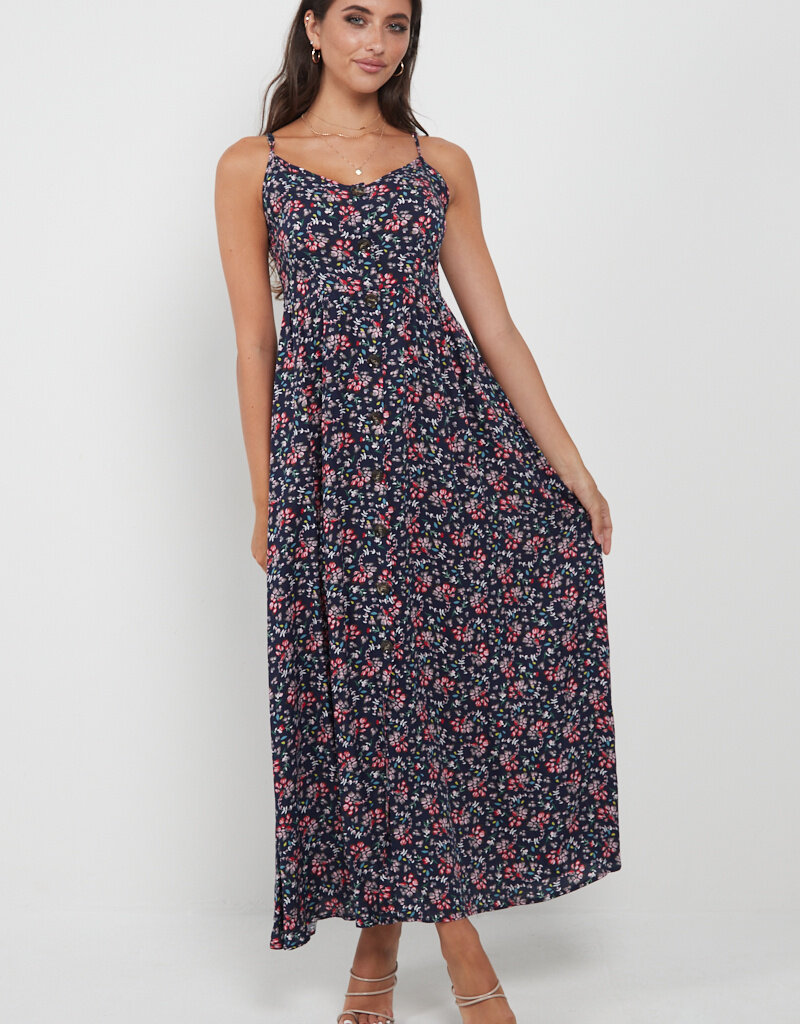 Angel Eye Wren Dress in Navy