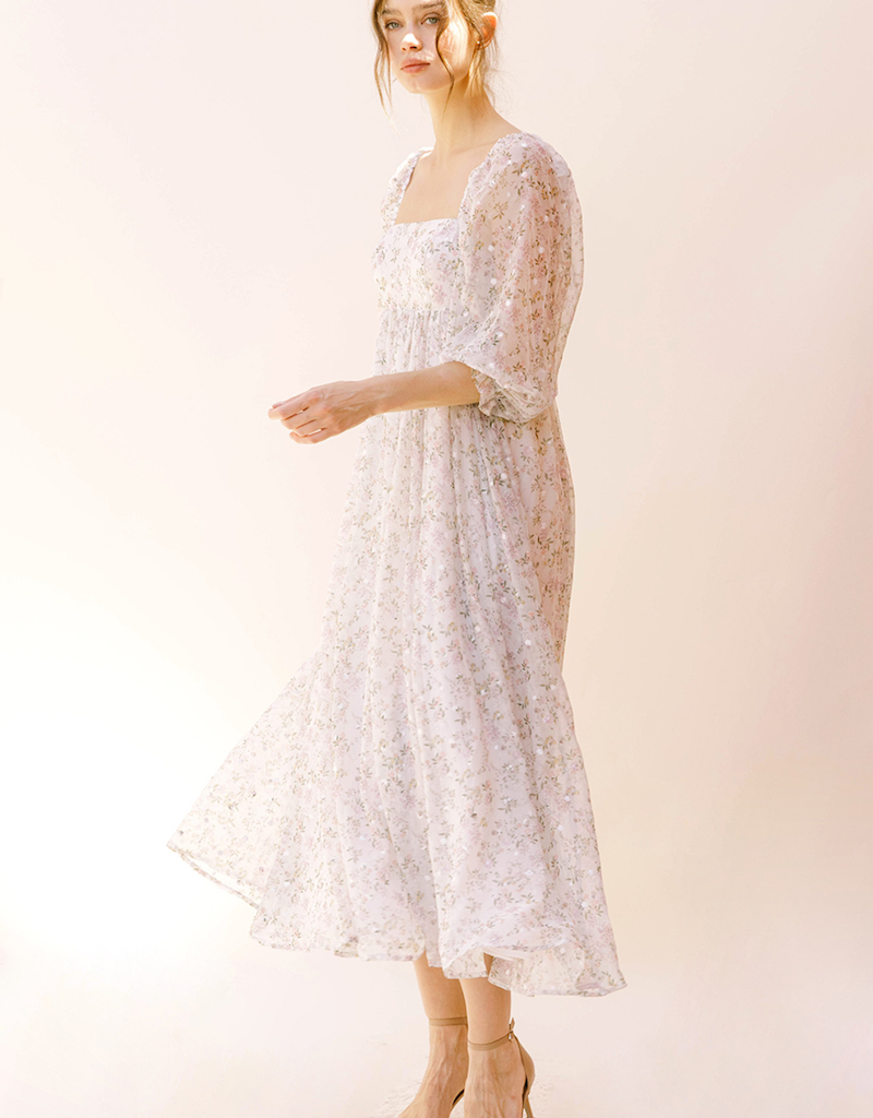 Floral Dream - Midi Dress for Women