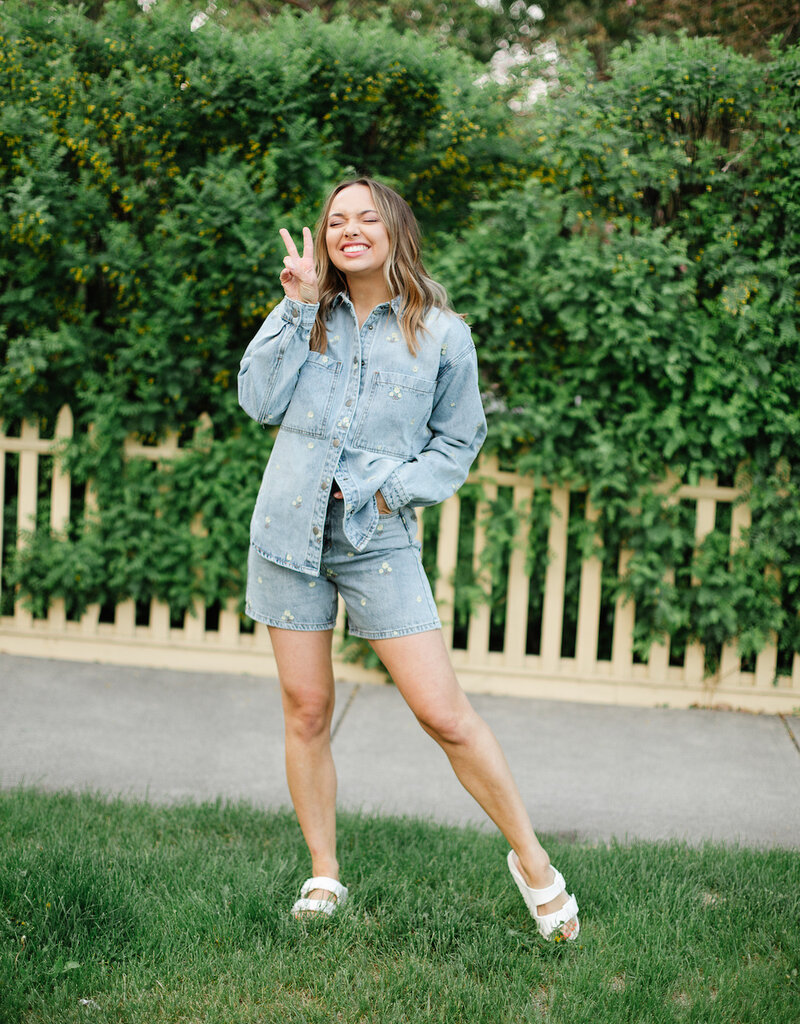 Embroidered denim jacket – Made by Toya