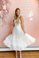 Luxxel Liv Tiered Tulle Midi Dress (FINAL SALE)