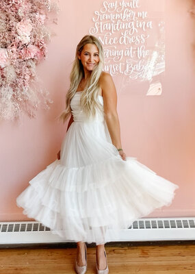 Luxxel Liv Tiered Tulle Midi Dress *Two Colours*