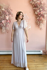 LAB Betel Flutter Sleeve Satin Maxi (FINAL SALE)