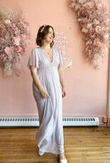 LAB Betel Flutter Sleeve Satin Maxi (FINAL SALE)