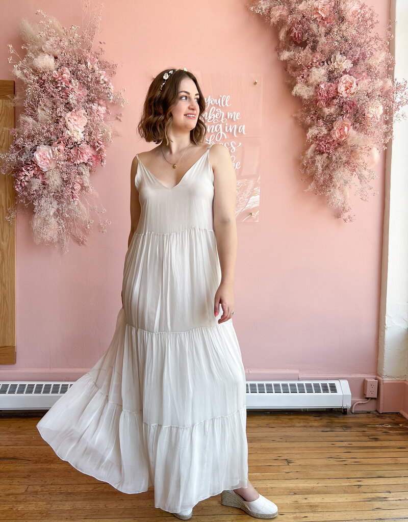 LAB Escarra Tiered Satin Maxi (FINAL SALE)