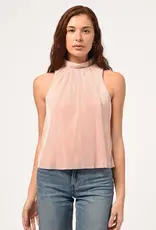 Adelyn Rae Luna Plisse Surplise Back Mock Neck Top