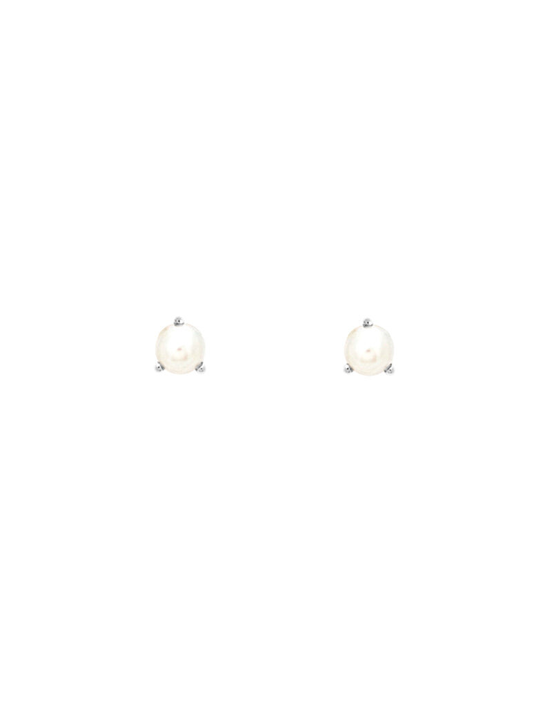 Leah Alexandra Element Studs - Silver/Pearl