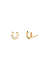 Leah Alexandra Tiny Horseshoe Studs
