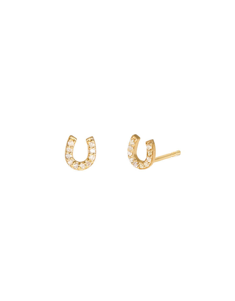 Leah Alexandra Tiny Horseshoe Studs