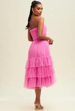 Luxxel Liv Tiered Tulle Midi Dress