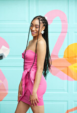 Adelyn Rae Ciny Bow Front Strapless Mini Dress (FINAL SALE)