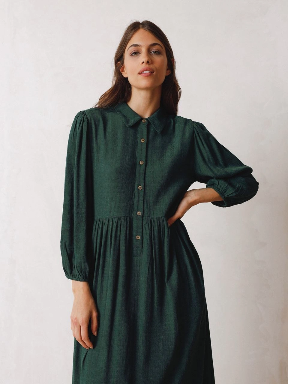 Laura - Tiered Shirt Maxi Dress main image 1