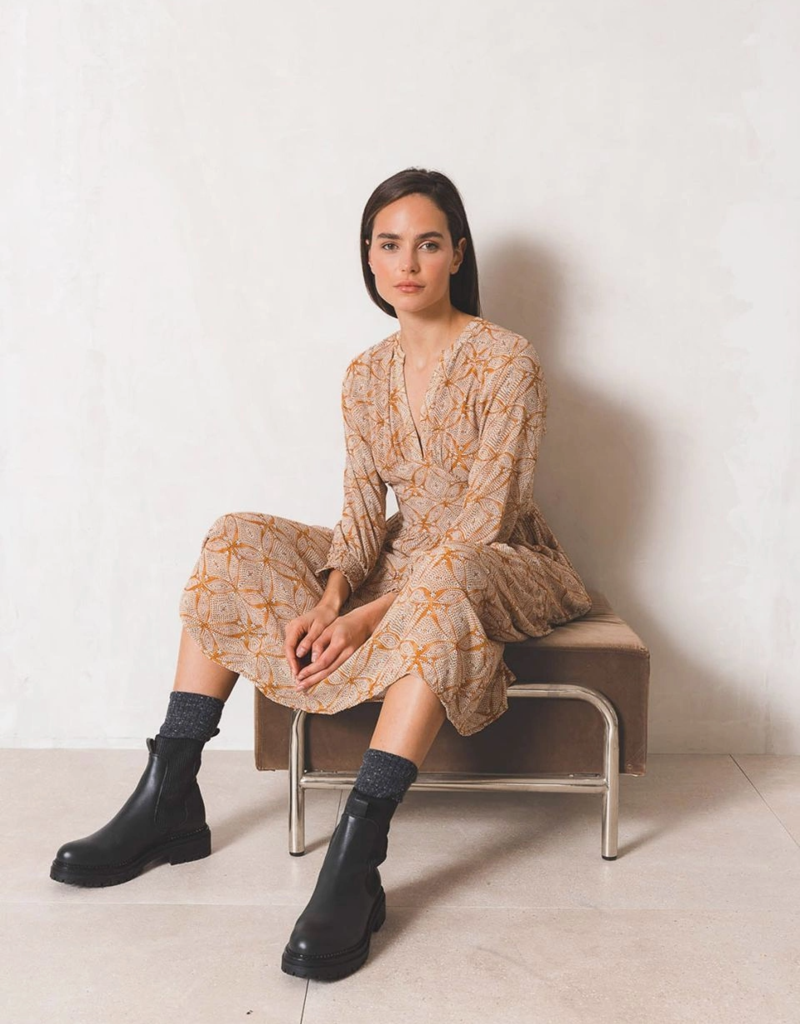 Indi and Cold Darrah Printed Midi Dress (FINAL SALE)