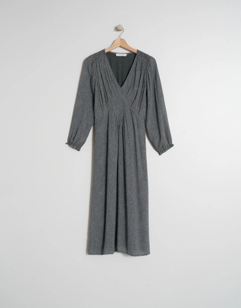 Indi and Cold Dahlia Printed Midi Dress (FINAL SALE)