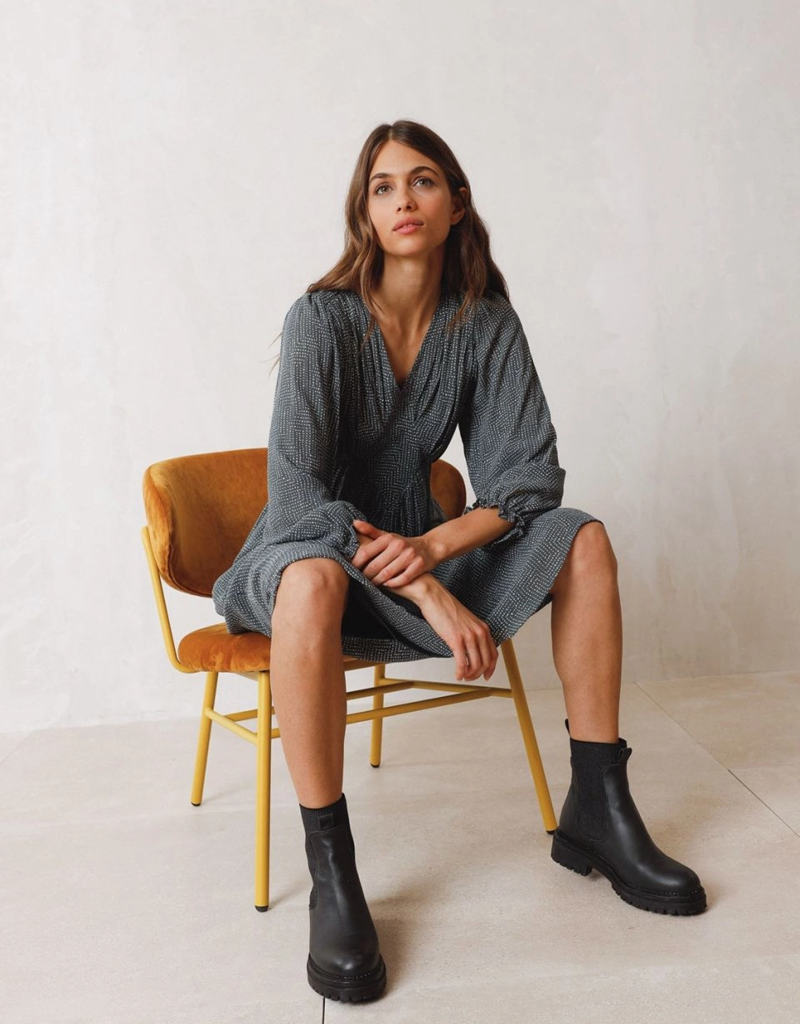 Indi and Cold Dahlia Printed Midi Dress (FINAL SALE)