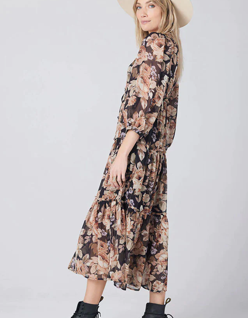 Saltwater Luxe Deklan Dark Floral Maxi (FINAL SALE)