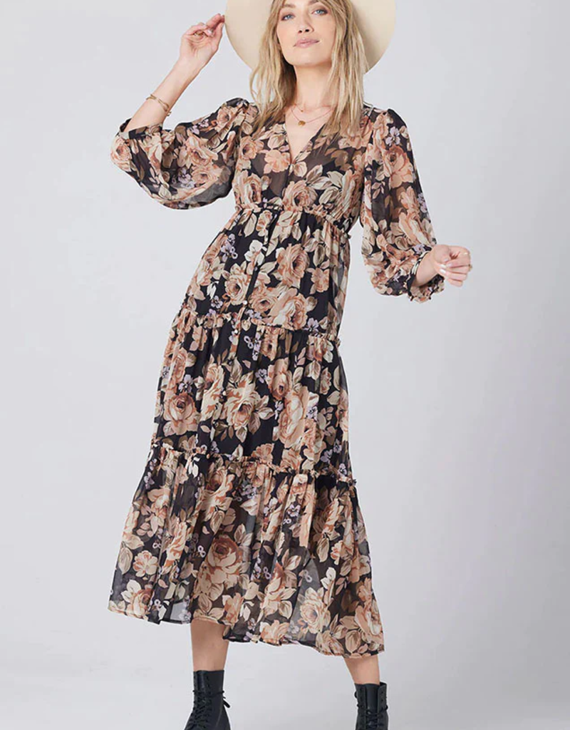 Saltwater Luxe Deklan Dark Floral Maxi (FINAL SALE)
