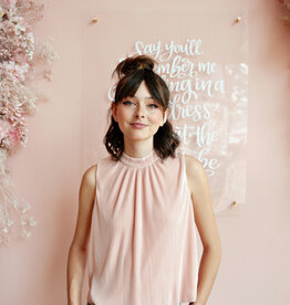 Adelyn Rae Luna Pleated Mock Neck Top *Only One Left - XL*