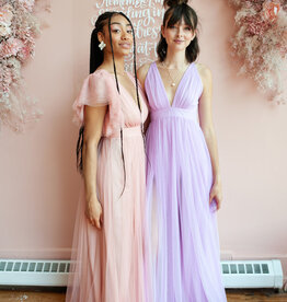 Luxxel Selena Tulle Maxi Dress in Purple-Pink *Only Large Left* *Fits Small*