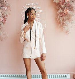 Adelyn Rae Adele Soft Blazer Romper **XS & Medium Left*