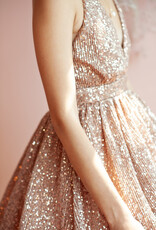 Luxxel Riley Sequin Pleated Mini Dress