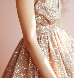 Luxxel Riley Sequin Pleated Mini Dress