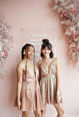 Luxxel Mini Halle Dress With Velvet Floral Detail