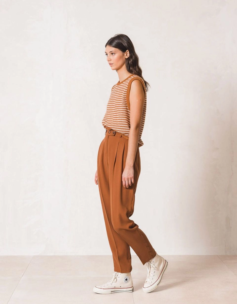 Indi and Cold Corrine Camel Twill Trouser