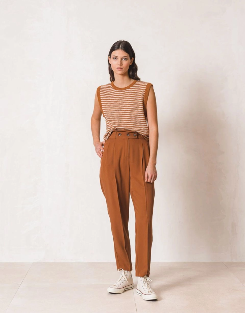 Indi and Cold Corrine Camel Twill Trouser