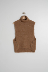 Indi and Cold Connie Camel Turtleneck Gilet