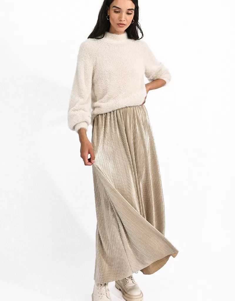 Molly Bracken Jewel Metallic Plisse Skirt (FINAL SALE)