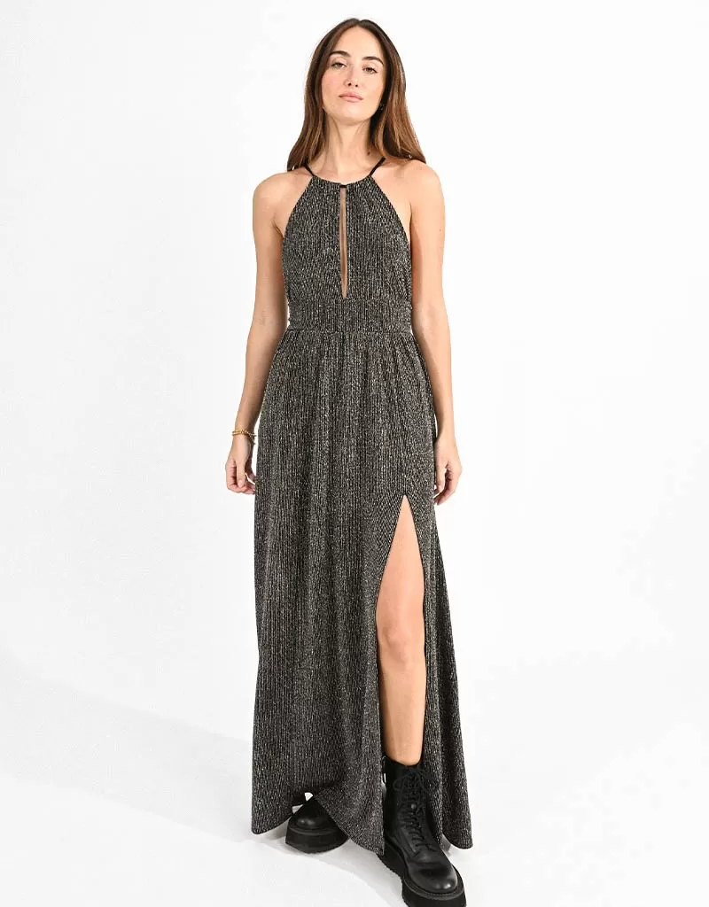 Molly Bracken Ember Glitter Halter-Neck Dress (FINAL SALE)