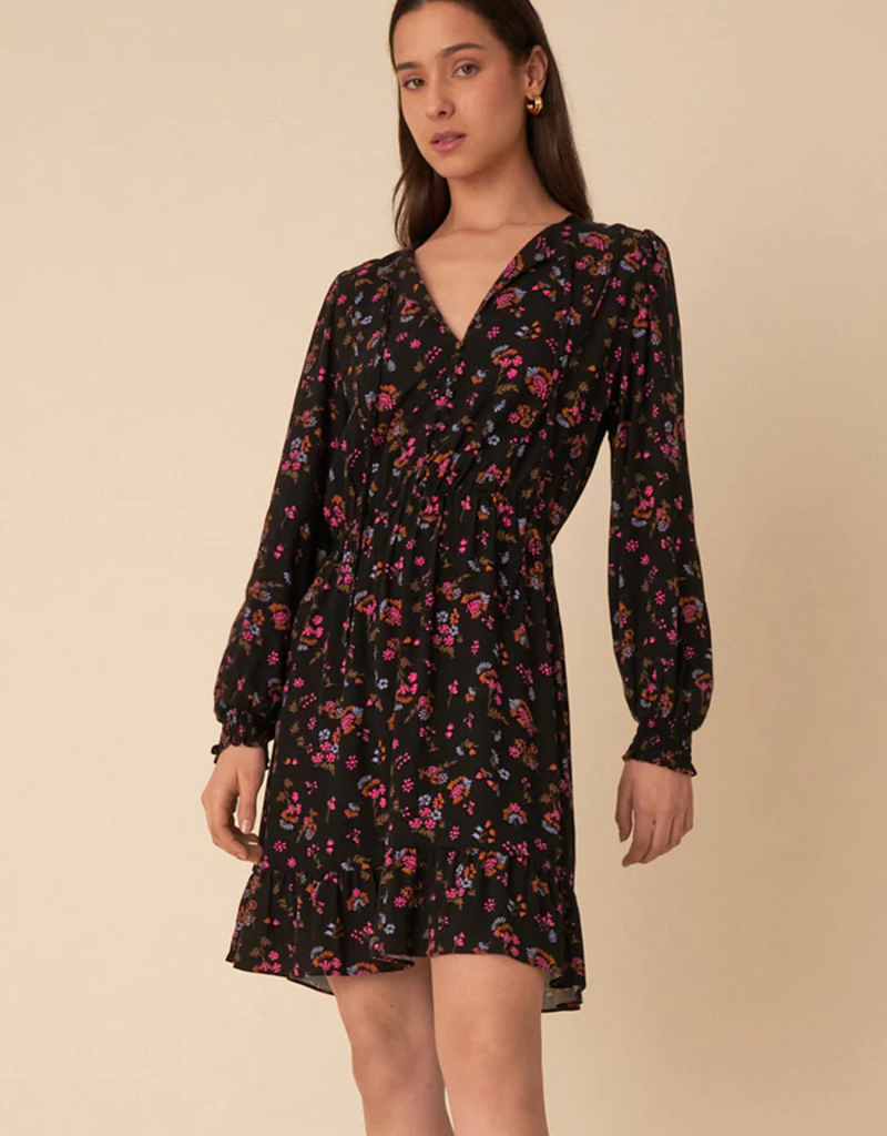 Long sleeve deals mini floral dress