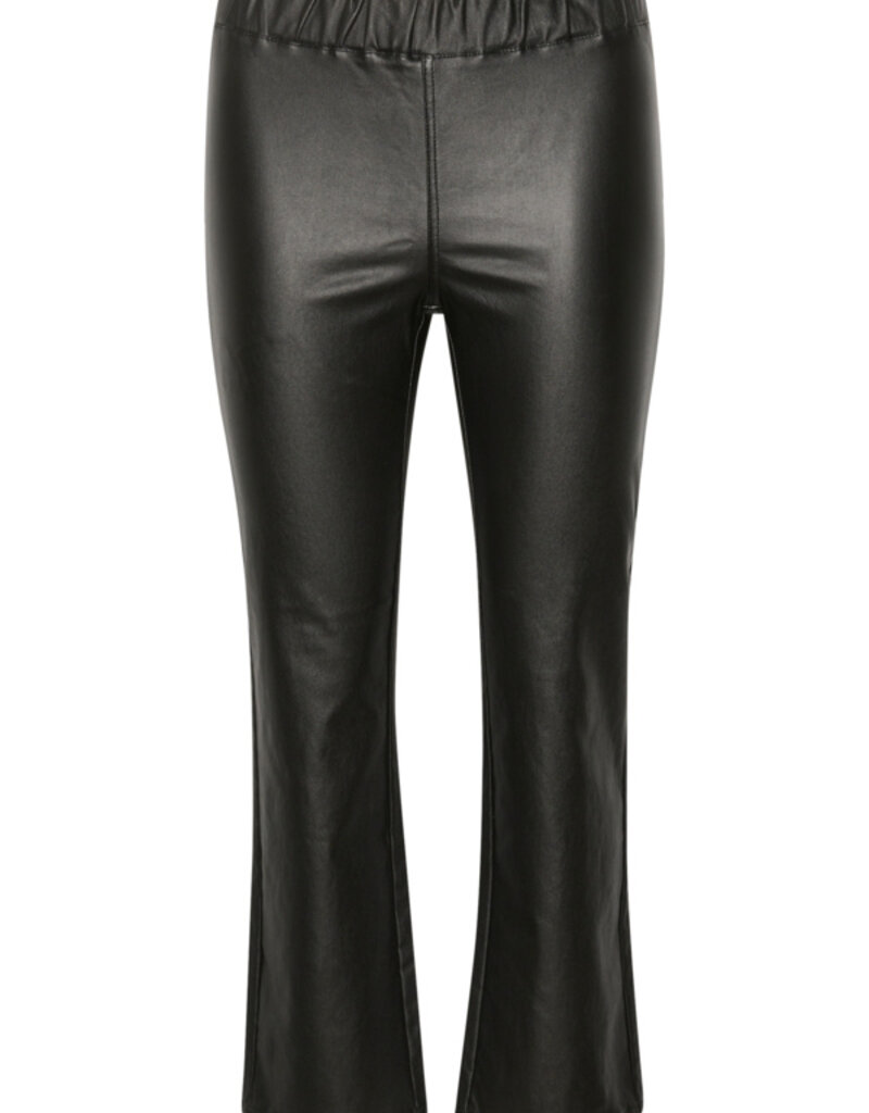 Vegan Leather Biker Trousers - Black