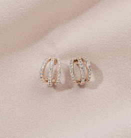 Olive And Piper Harper Huggie Earring - Rose Gold