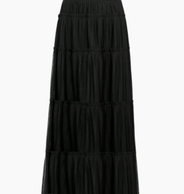 Adelyn Rae Regie Tiered Tulle Plisse Midi Skirt