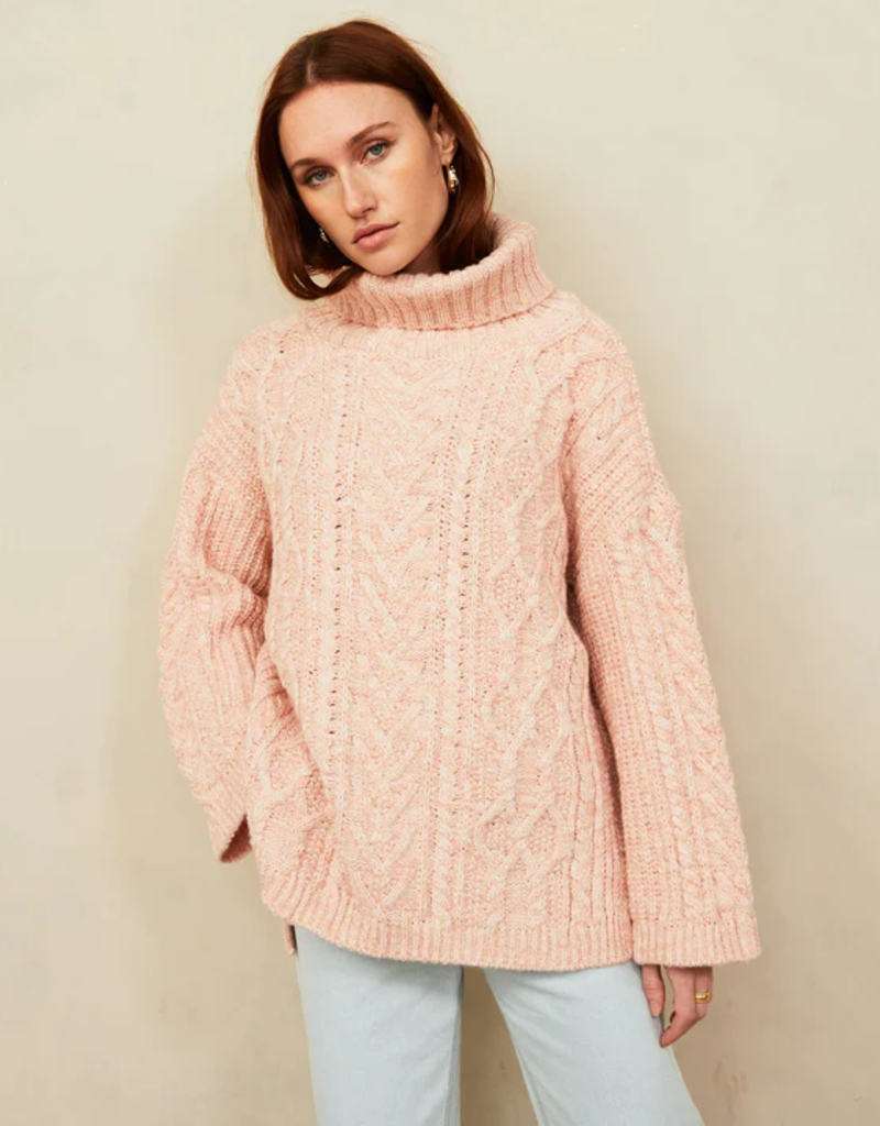 Cara and the Sky Emily Cable Roll Neck Jumper