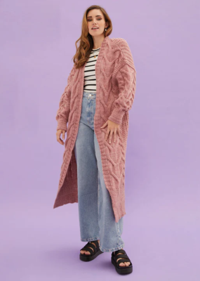 Cara and the Sky Alex Cable Balloon Sleeve Maxi Cardigan *Two Colours*