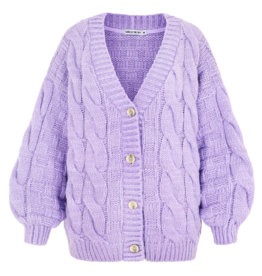 Cara and the Sky Gemma Cable Short Button Cardigan