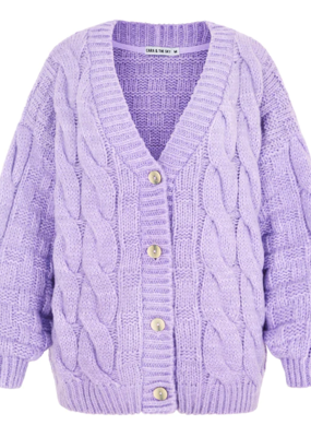 Cara and the Sky Gemma Cable Short Button Cardigan