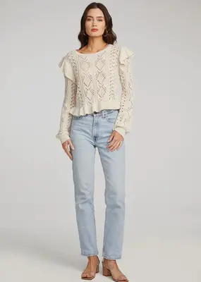 Saltwater Luxe Blooming Sunset Anna Top  Woven top, Sleeve detail, Floral  crop tops