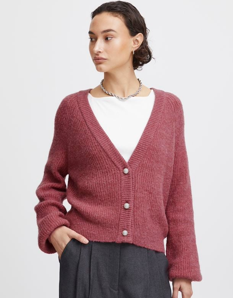 ICHI Marin Pearl Button Knit Cardigan (FINAL SALE)