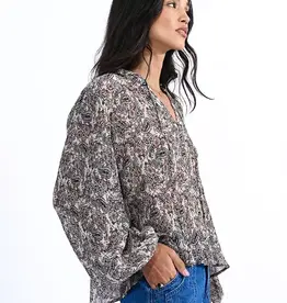 Molly Bracken Avalon Paisley Printed Blouse