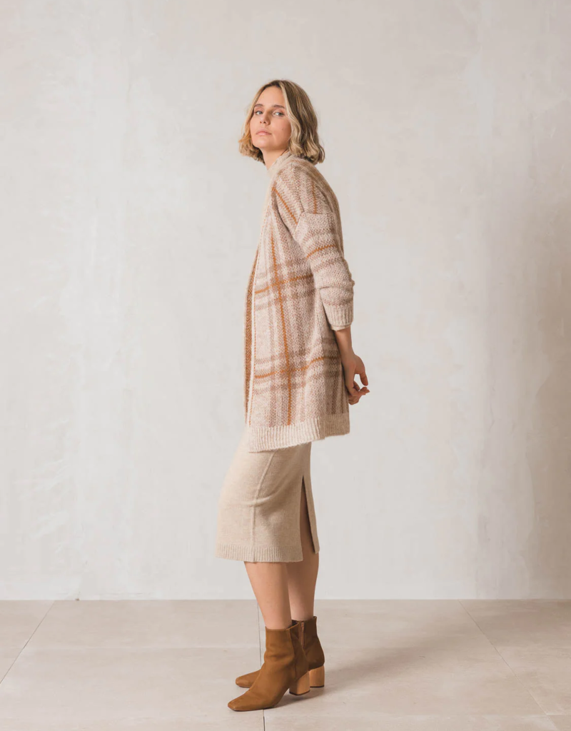 Indi and Cold Petra Plaid Knit Cardigan (FINAL SALE)