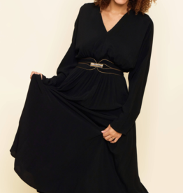 Louizon Alhambra Crepe Dress with Waist Detail
