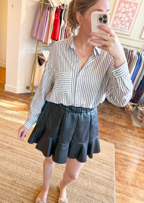 Molly Bracken Sally Faux Leather Skort