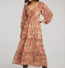 Leia Floral Maxi Wrap Dress - Adorn Boutique