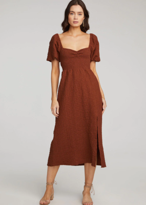 ASTR Revery Pleated Maxi Dress with Side Cut Outs