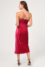 Adelyn Rae Zana Velvet Cowl Neck Slip Dress (FINAL SALE)